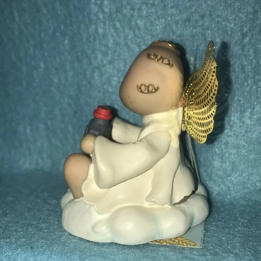 ANGEL Cheeks Kirk’s Critters by Russ Berrie guardian angel 2 1/2” NEW NWT